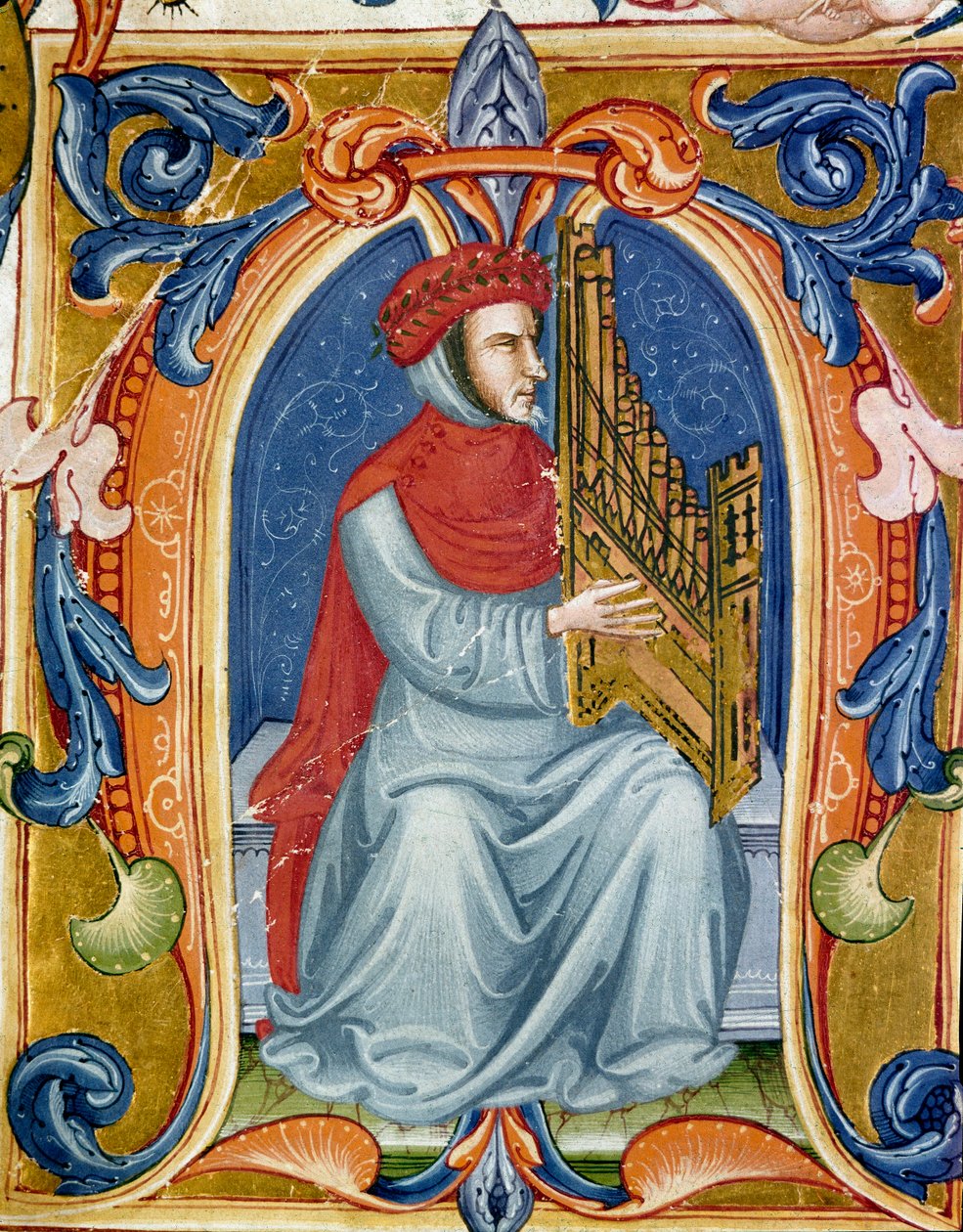 Ritratto di Francesco Landini che suona l