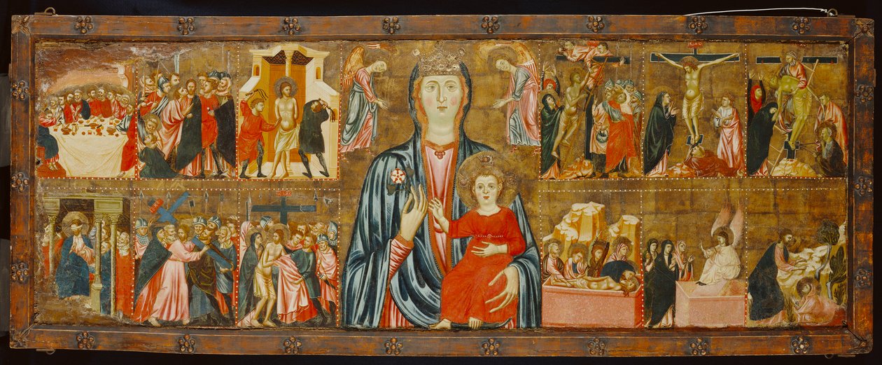 Madonna col Bambino e due Angeli con dodici scene della Passione da Italian School Italian School