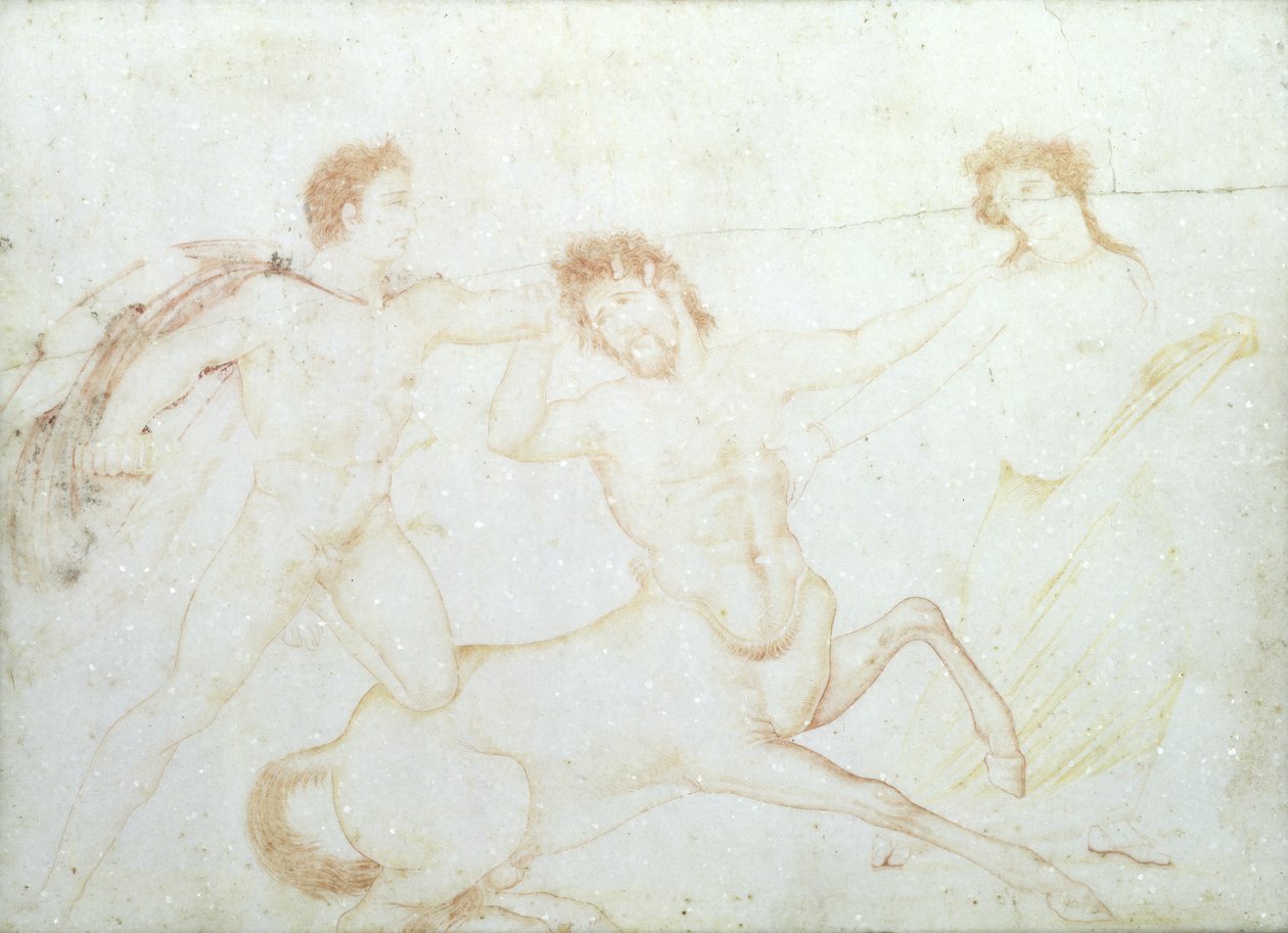 La morte di un centauro, possibilmente Eurytus e Pirithous, Ercolano da Italian School Italian School
