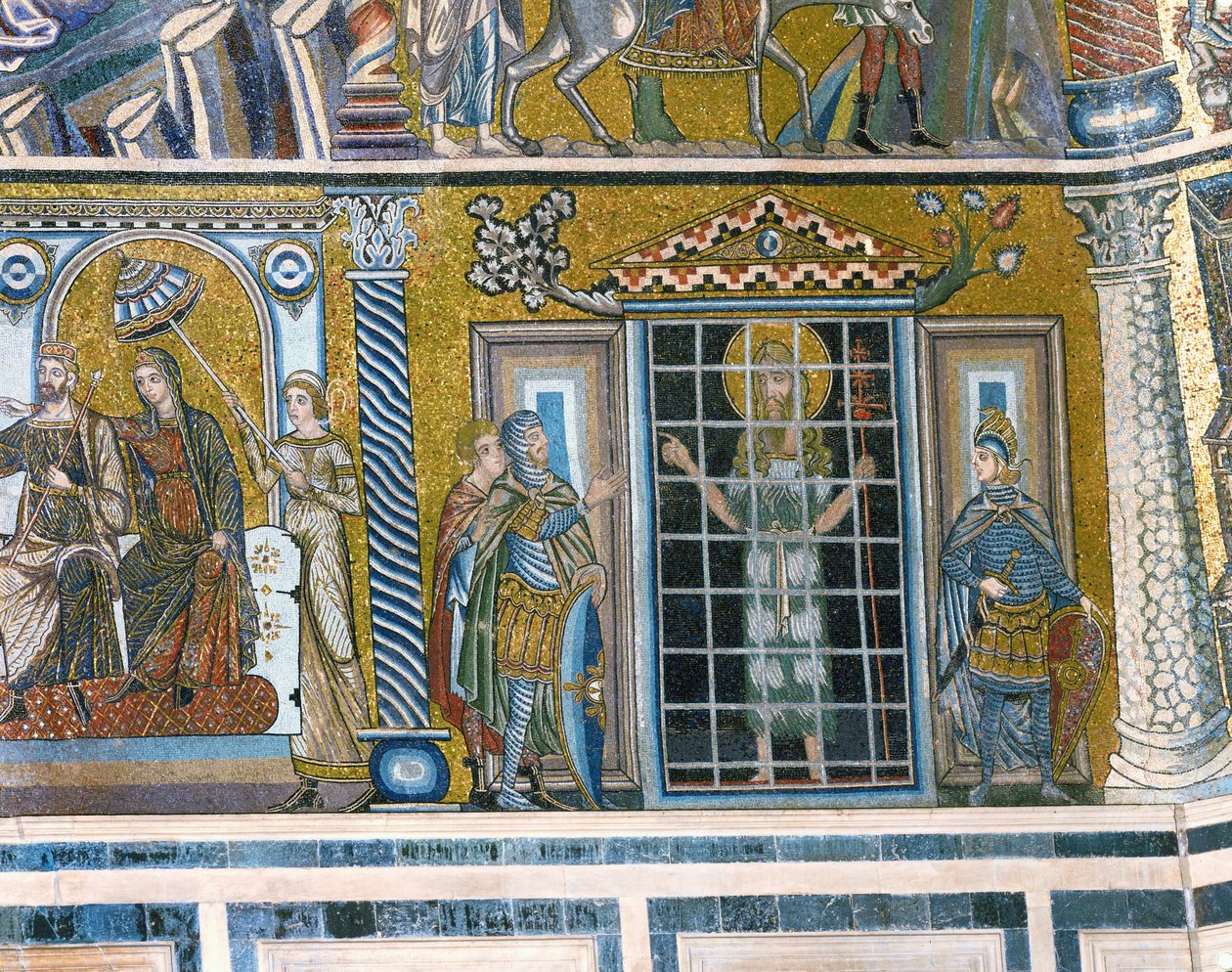 San Giovanni imprigionato (mosaico) da Italian school