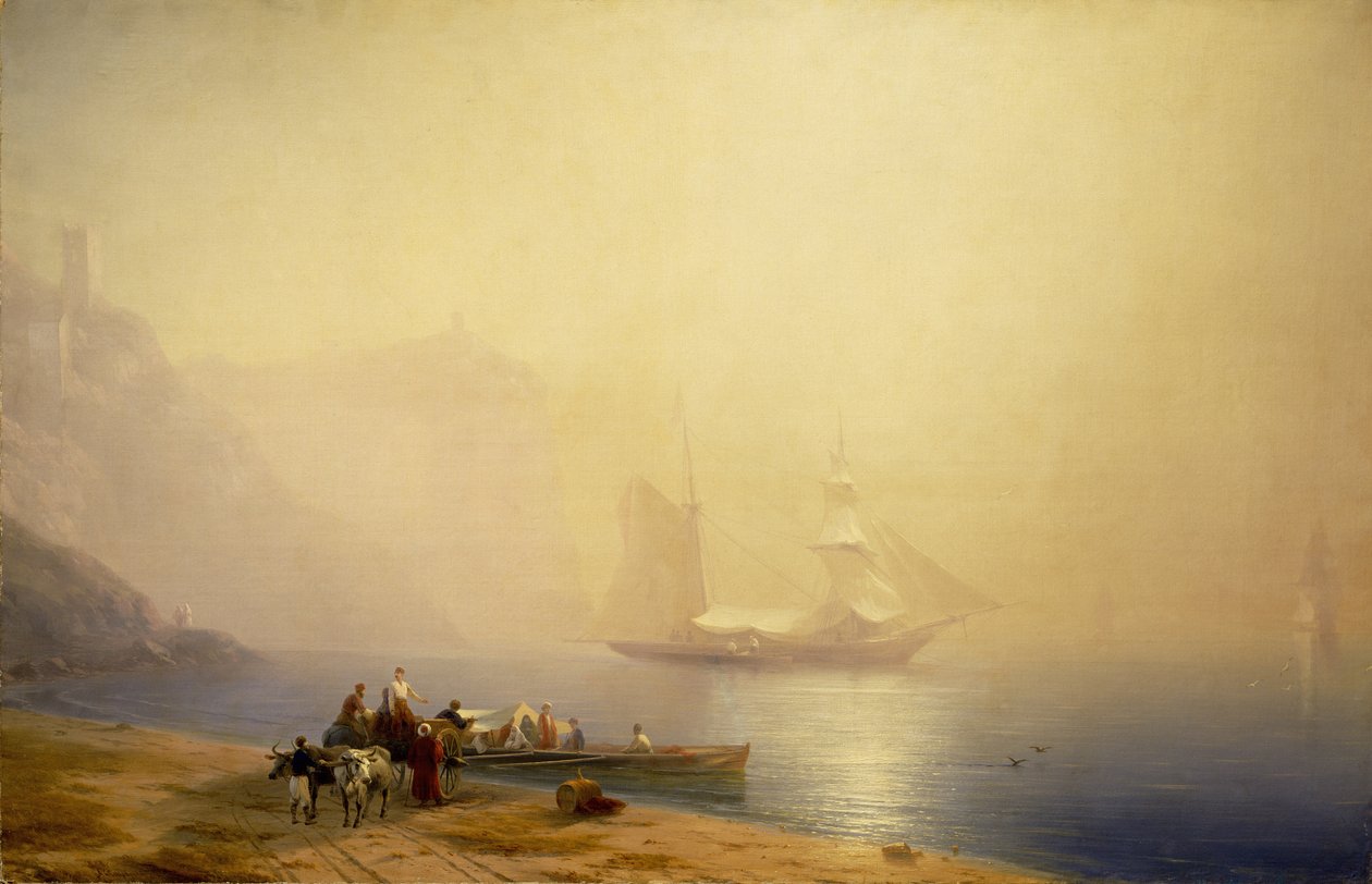 Mattina sulla riva del mare, Sudak, 1856 da Ivan Konstantinovich Aivazovsky