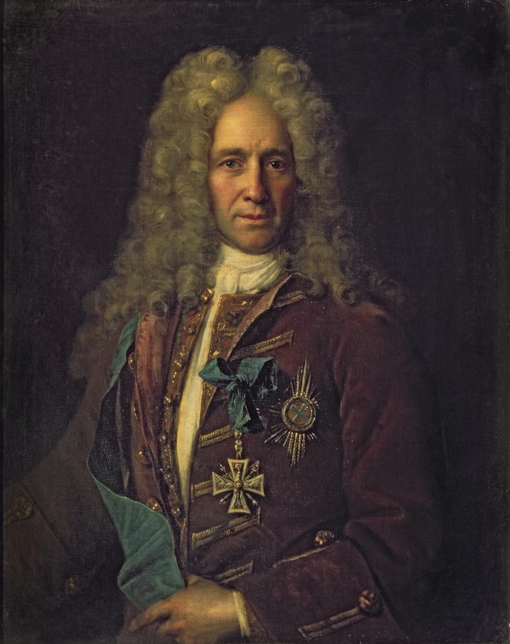 Ritratto del Cancelliere di Stato Conte G. Golovkin, 1720 da Ivan Nikitich Nikitin