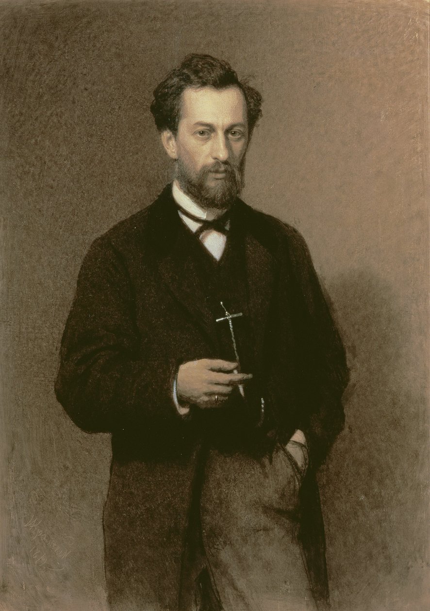 Ritratto di Mikhail Konstantinovich Klodt (1832-1902), 1871 da Ivan Nikolaevich Kramskoy