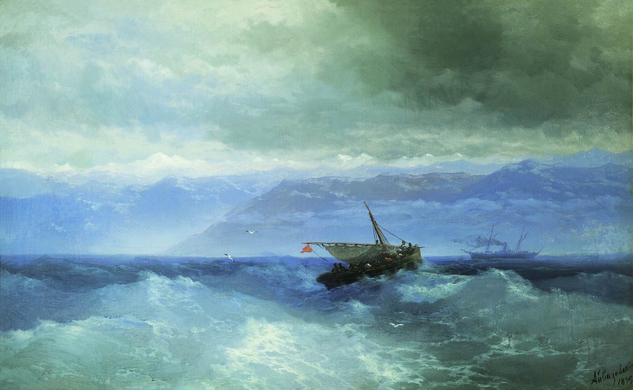 Russo: "Le montagne del Caucaso dal mare" Le montagne del Caucaso dal mare da Ivan Aivazovsky
