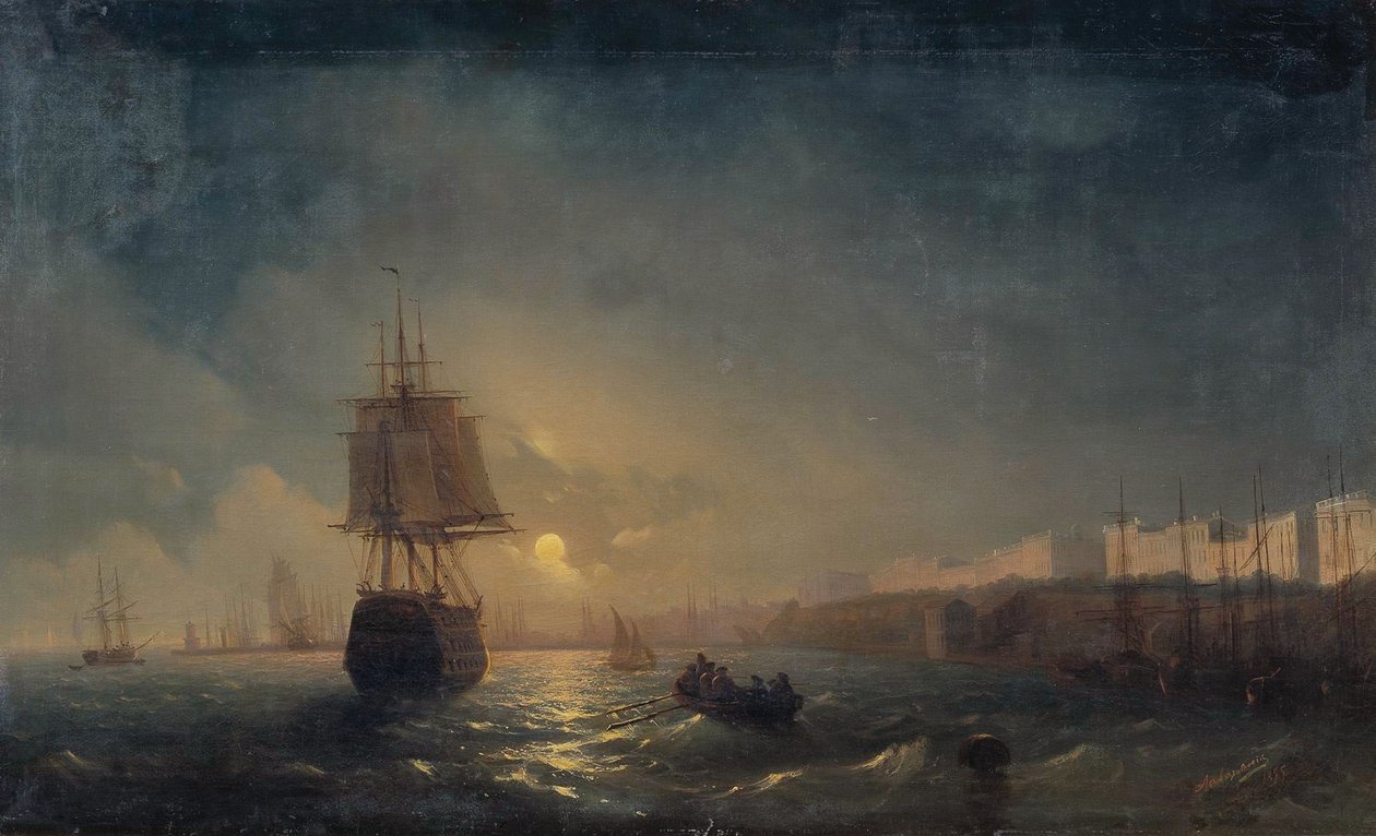 Russo: "Vista di Odessa in una notte di luna" Vista di Odessa in una notte di luna da Ivan Aivazovsky