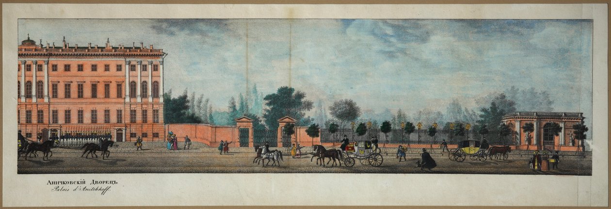Prospettiva Nevskij - Il Palazzo Anichkov da Ivan Alekseevich Ivanov