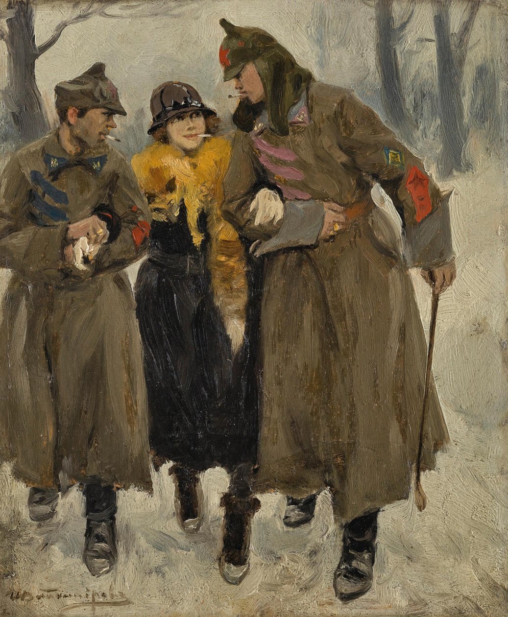 Soldati con prostituta da Ivan Alexeyevich Vladimirov