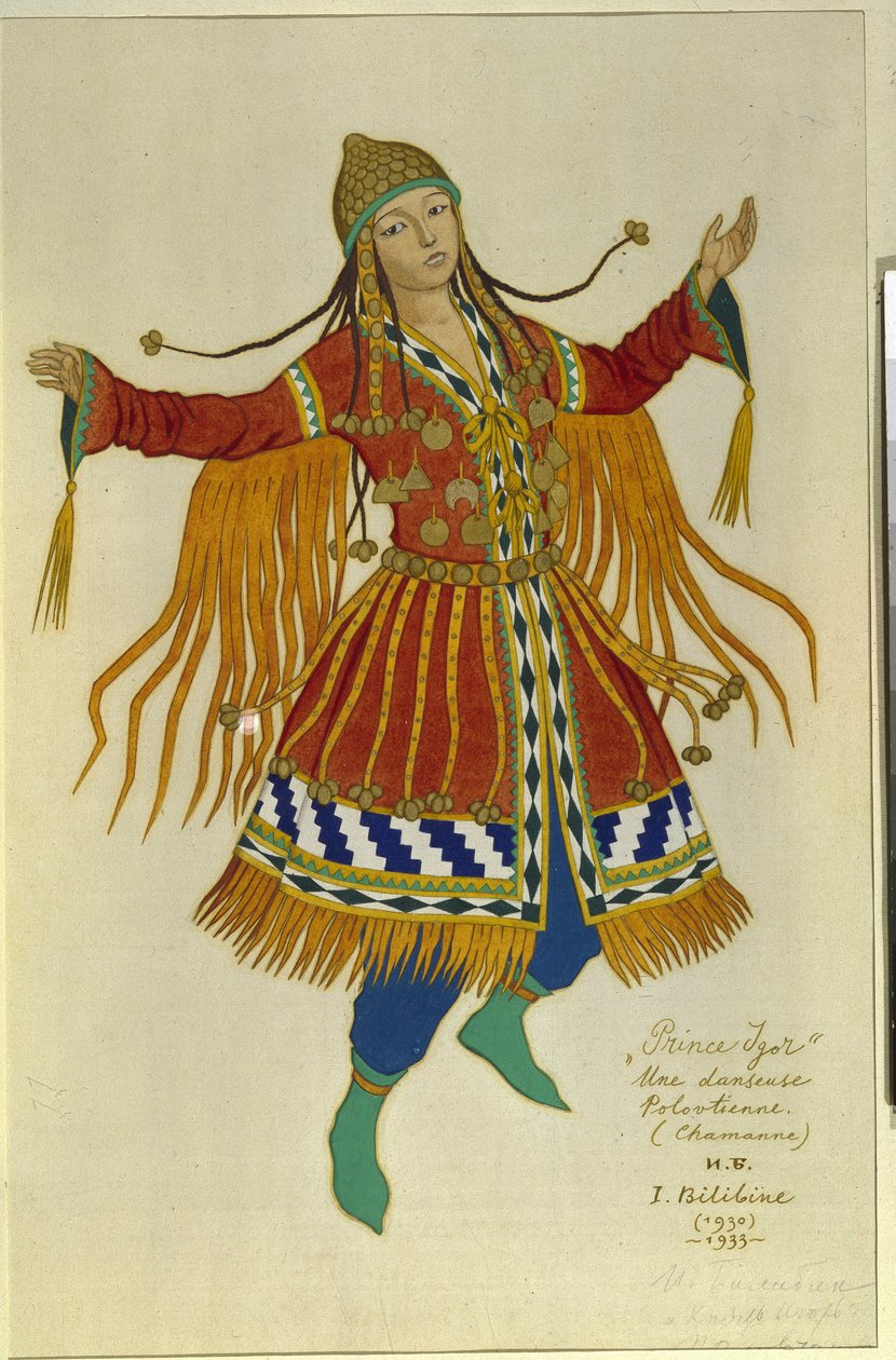 Una danzatrice sciamana polovtsiana da Ivan Yakovlevich Bilibin