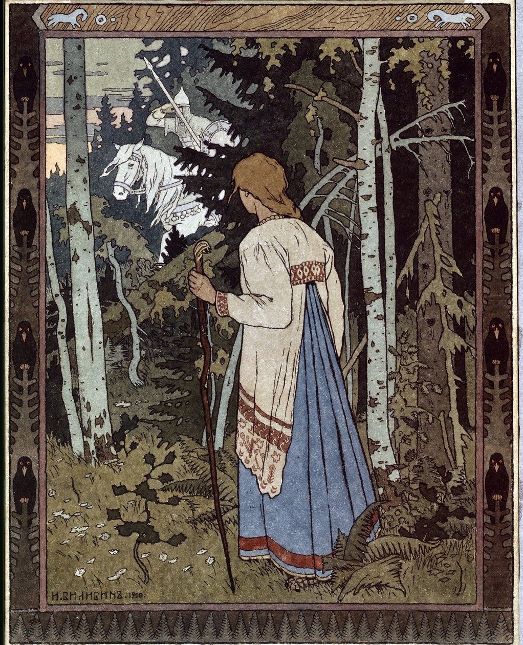 Vassilissa la bellissima e il cavaliere bianco da Ivan Yakovlevich Bilibin