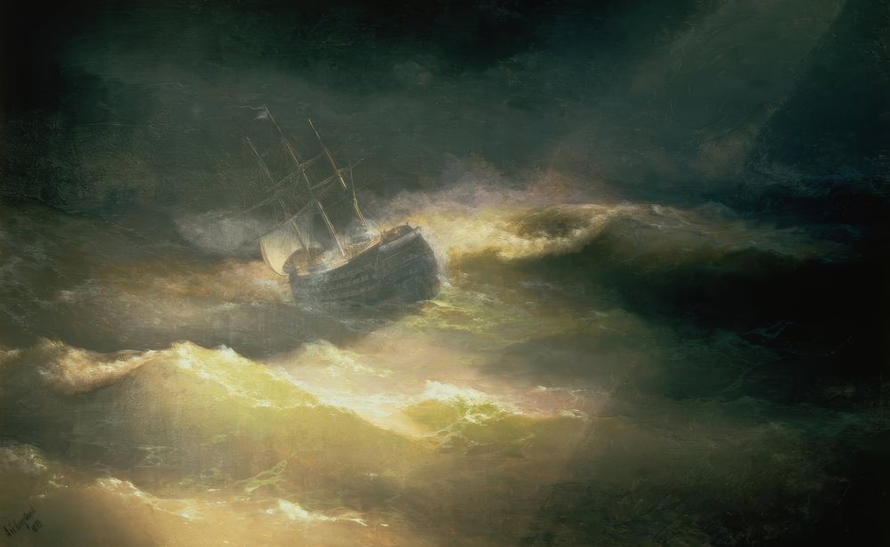 La nave Maria nella tempesta da Ivan Konstantinovich Aivazovsky