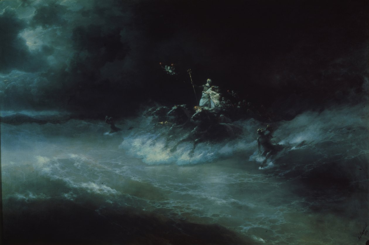 Il viaggio di Poseidone sul mare da Ivan Konstantinovich Aivazovsky