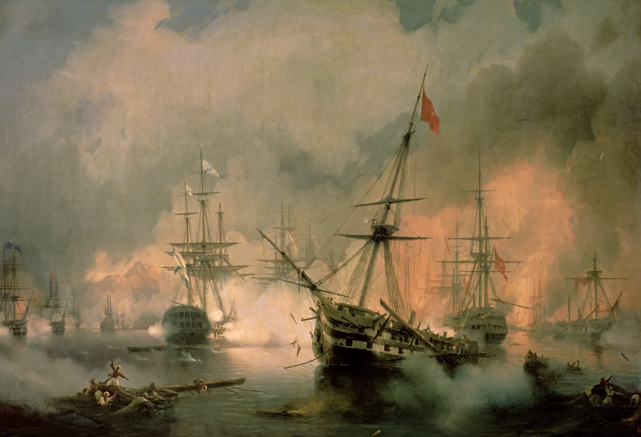 La battaglia di Navarino, 20 ottobre 1827 da Ivan Konstantinovich Aivazovsky