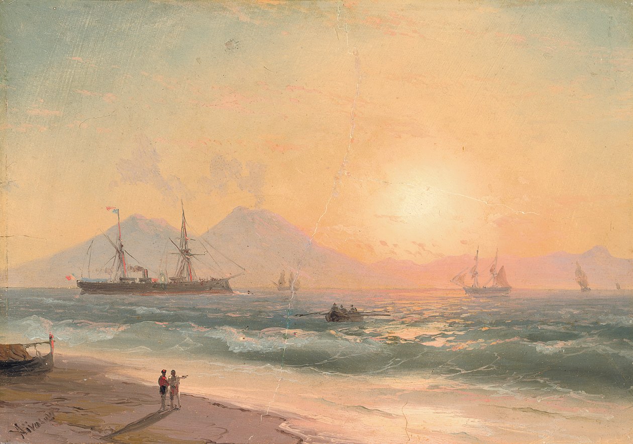 Guardando le navi al tramonto da Ivan Konstantinovich Aivazovsky