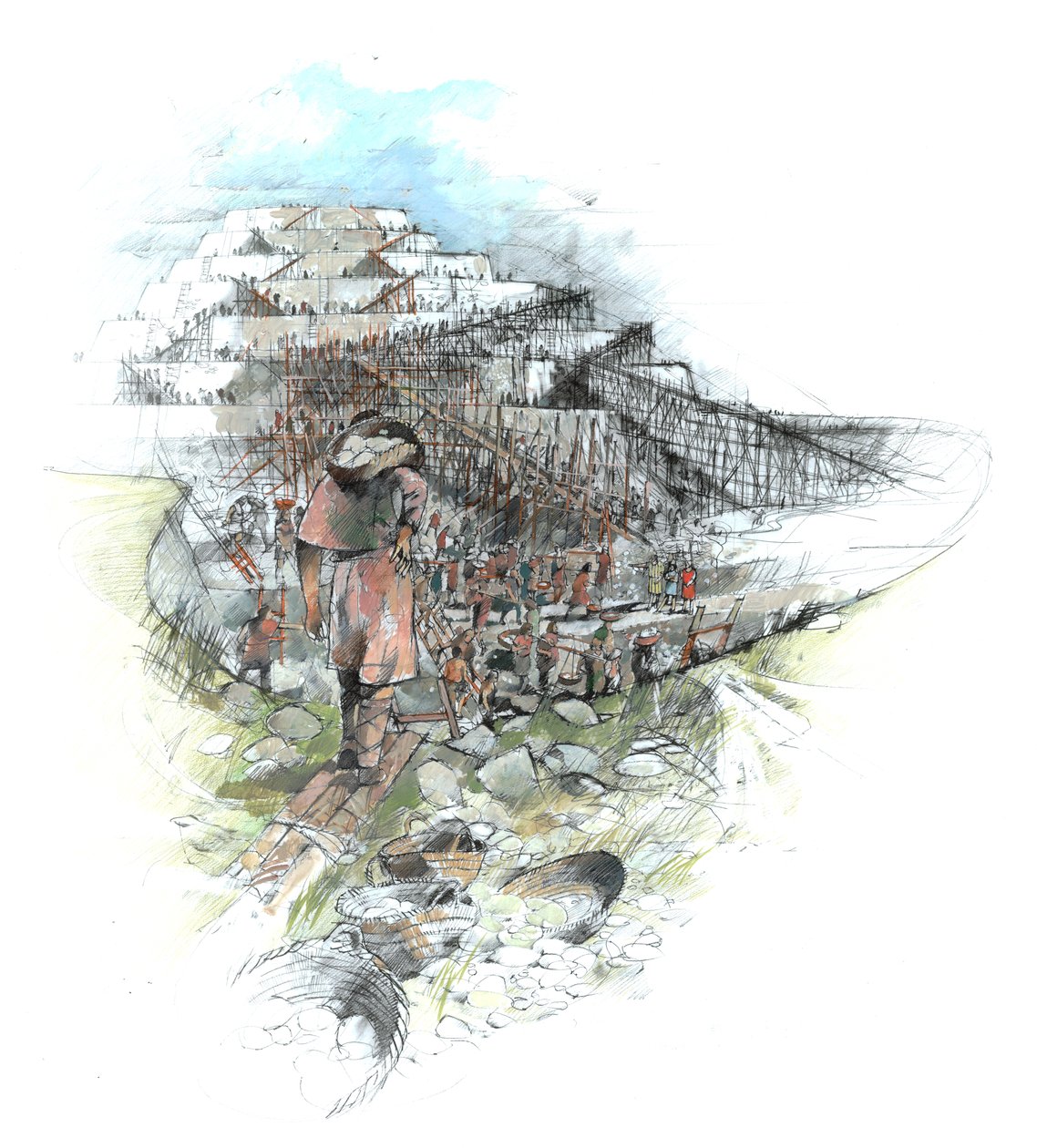 Costruzione di Sudbury Hill (acquerello su carta) da Ivan Lapper