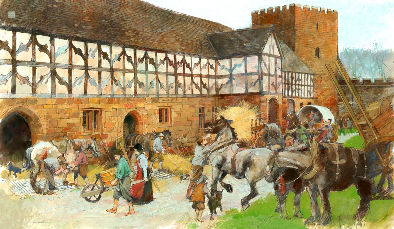 Scuderie del castello di Kenilworth, c1990-2010 da Ivan Lapper