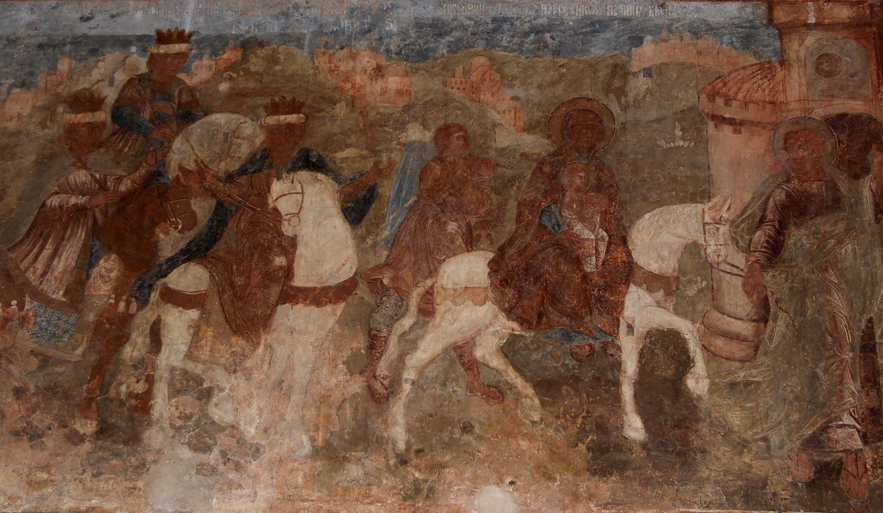 Affresco nella Cattedrale di Nostra Signora del Segno, Novgorod, inizio XVIII sec. da Ivan Yakovlevich Bakhmatov