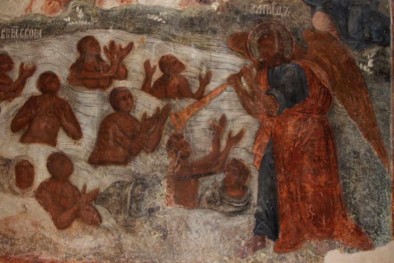 Affresco nella Cattedrale di Nostra Signora del Segno, Novgorod, inizio XVIII secolo da Ivan Yakovlevich Bakhmatov