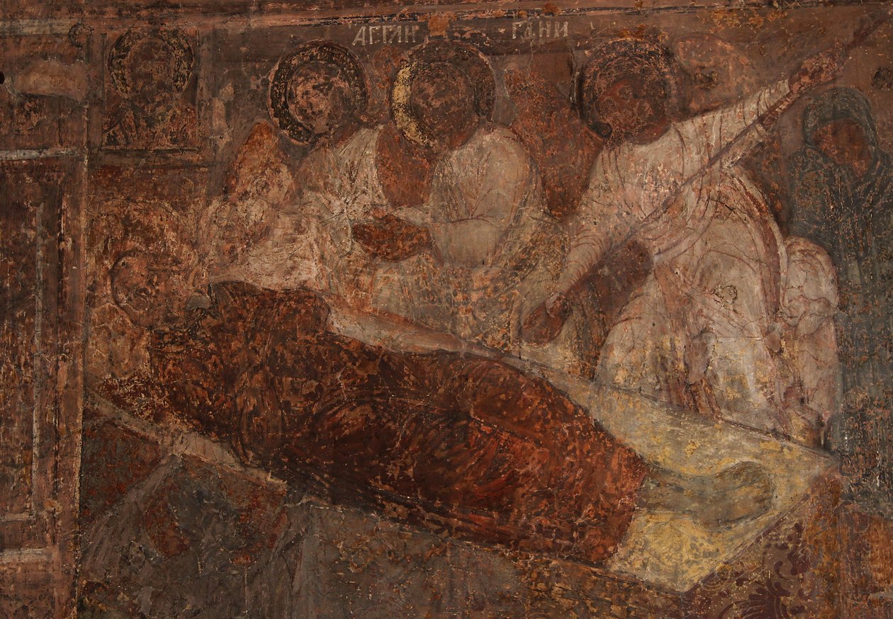 Affresco nella Cattedrale di Nostra Signora del Segno, Novgorod, inizio XVIII sec. da Ivan Yakovlevich Bakhmatov
