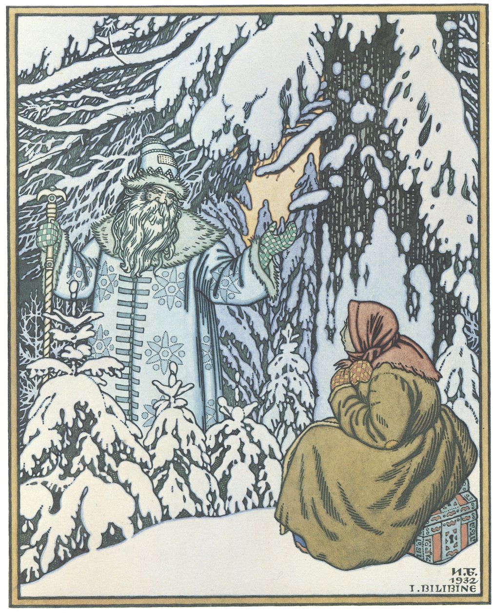 Illustrazione per la fiaba Morozko, 1932 da Ivan Yakovlevich Bilibin