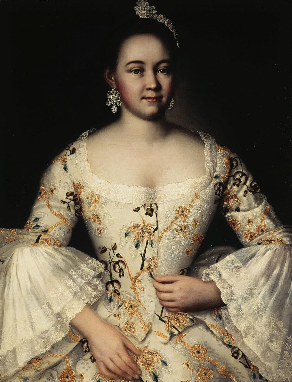 Ritratto di Stepanida Yakovleva 1738-1781, dopo il 1757 da Ivan Yakovlevich Vishnyakov
