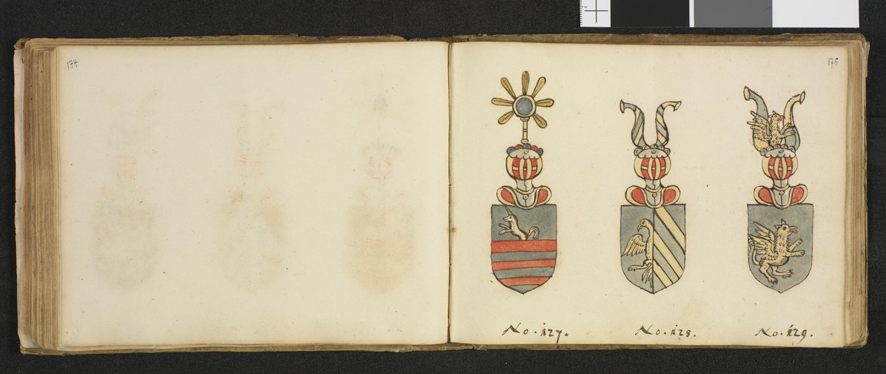 Illustrazione tratta da un archivio privato nella Biblioteca Nazionale intitolata Insignia quædam virorum illustrium in Norvegia quodam habitantium di Iver Nielssøn Hirtzholm da Iver Hirtzholm