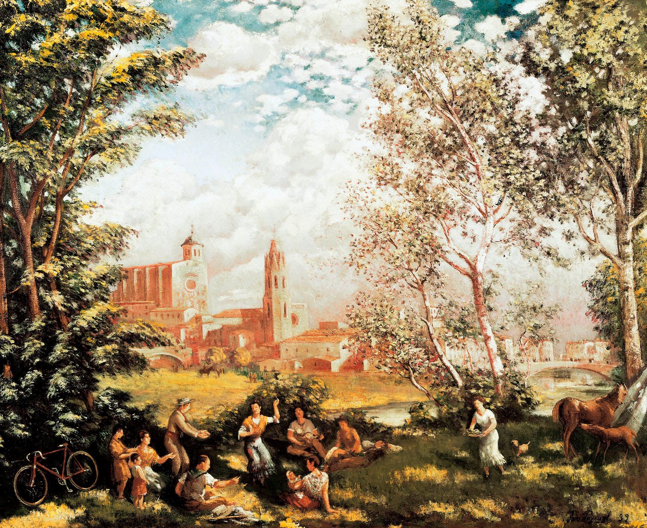 "Festa campestre" Dipinto di Ivo Pascual i Rodes (1883-1949). 1939 da Ivo Pascual i Rodes