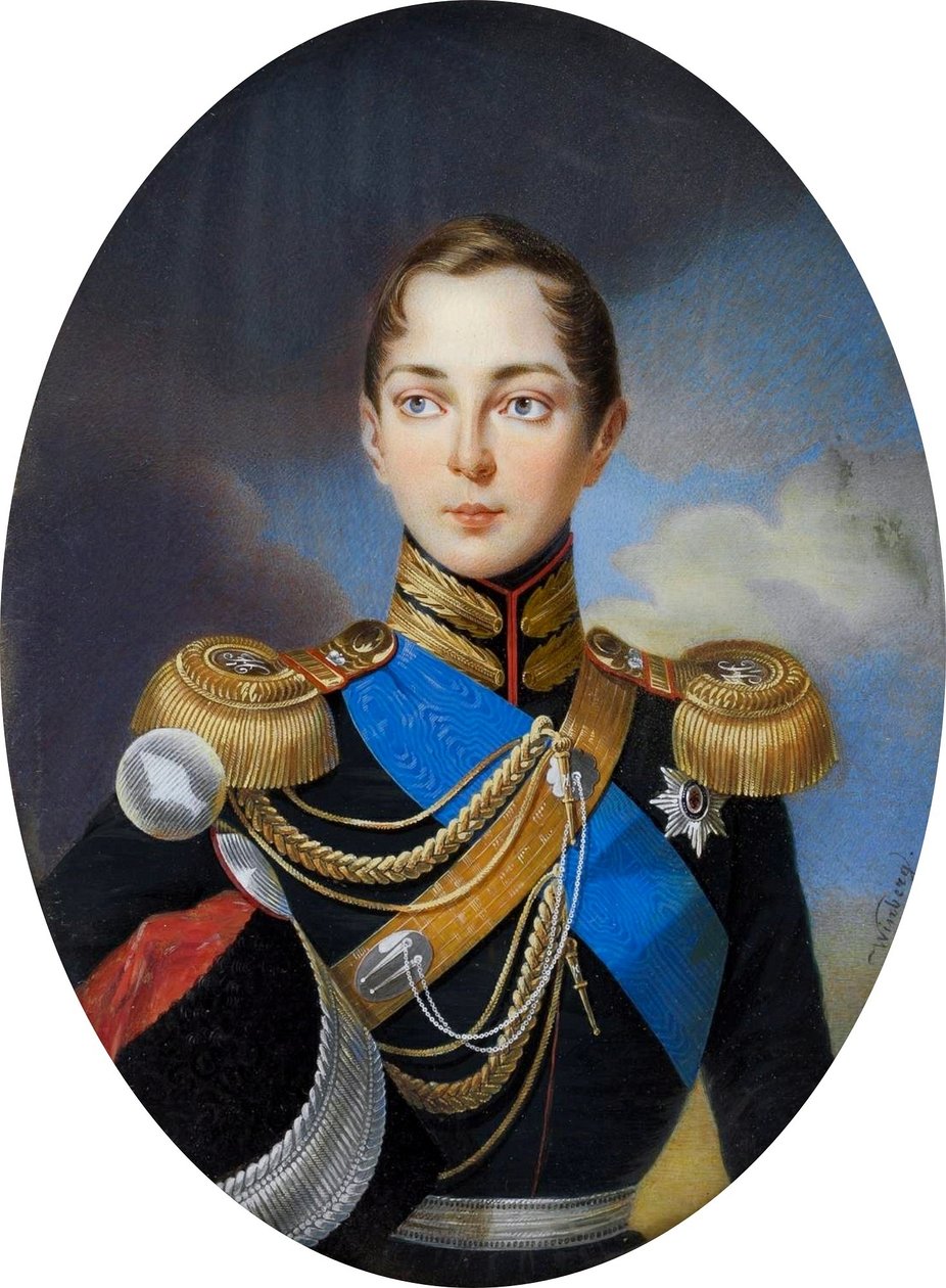 Miniatura dello Zarevich Alexander Nikolaevich di Russia. da Iwan Winberg
