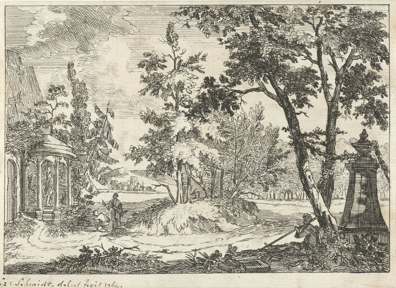 Paesaggio arcadico da Izaak Schmidt