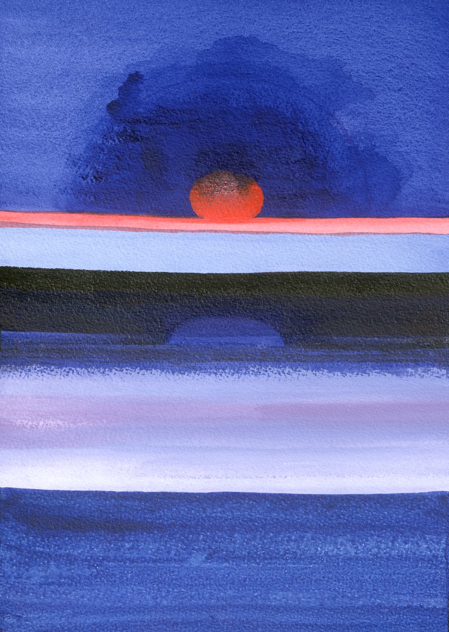 Paesaggio marino, Tramonto, Helsinki, 1991 da Izabella Godlewska de Aranda