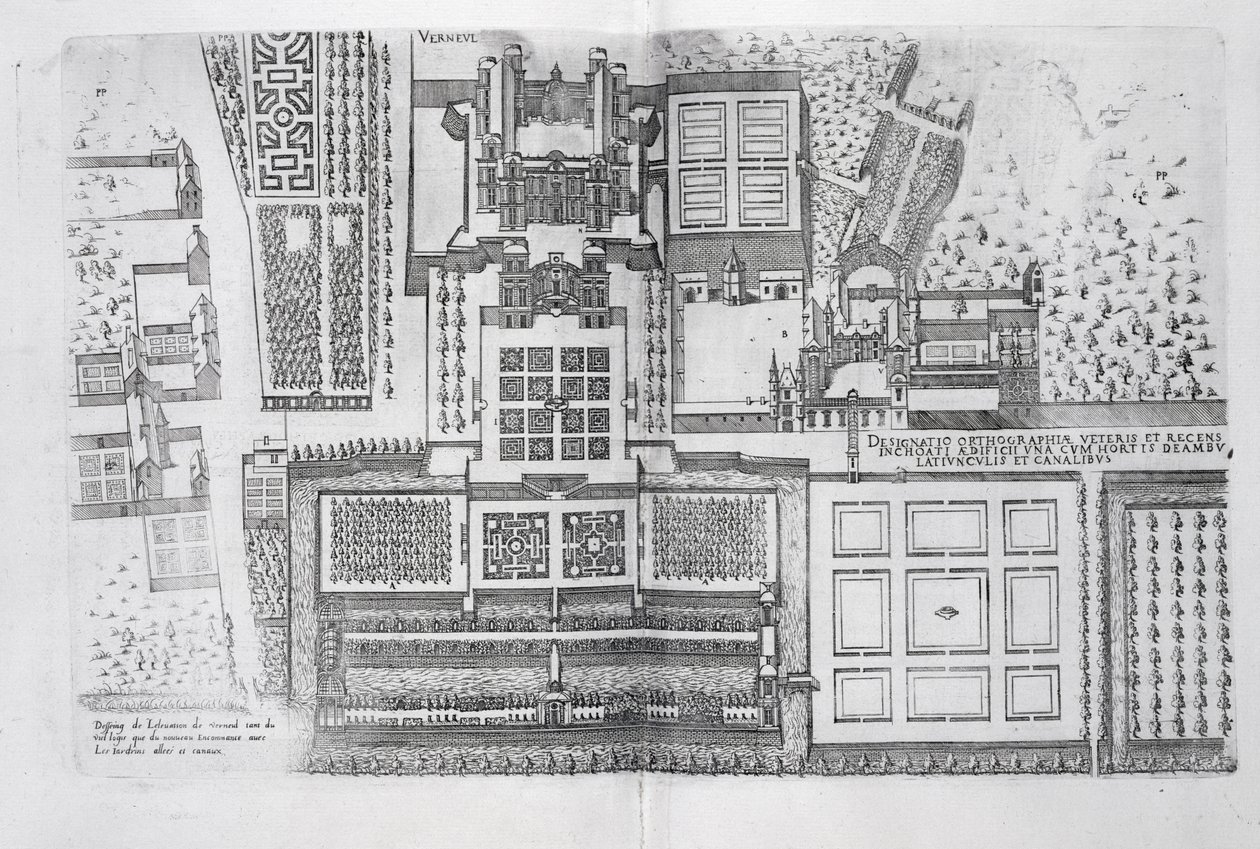 Il castello, i giardini e parte del parco a Verneuil, da 