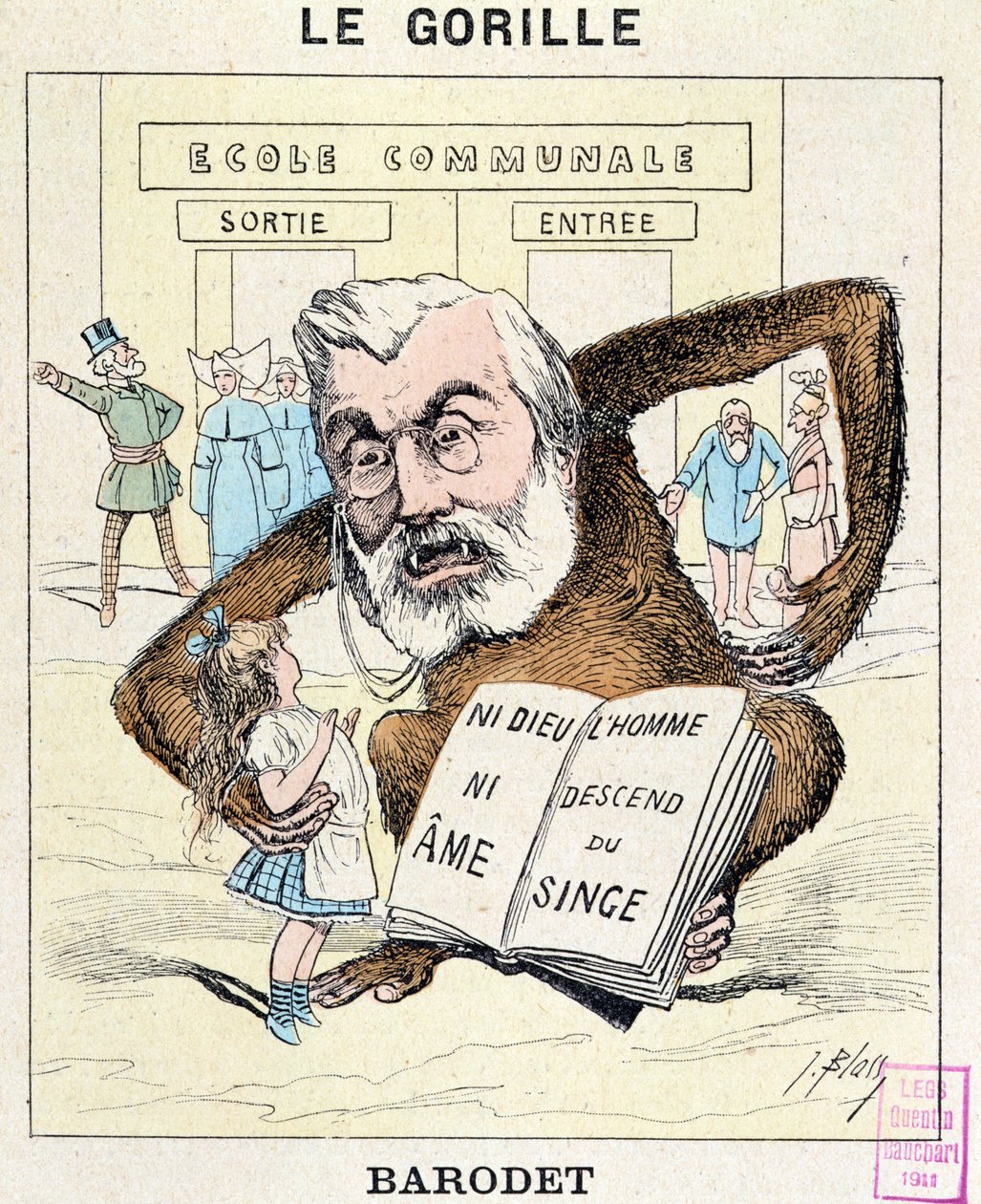 Caricatura di Désiré Barodet (1823-1906) c.1880 da J. Blass