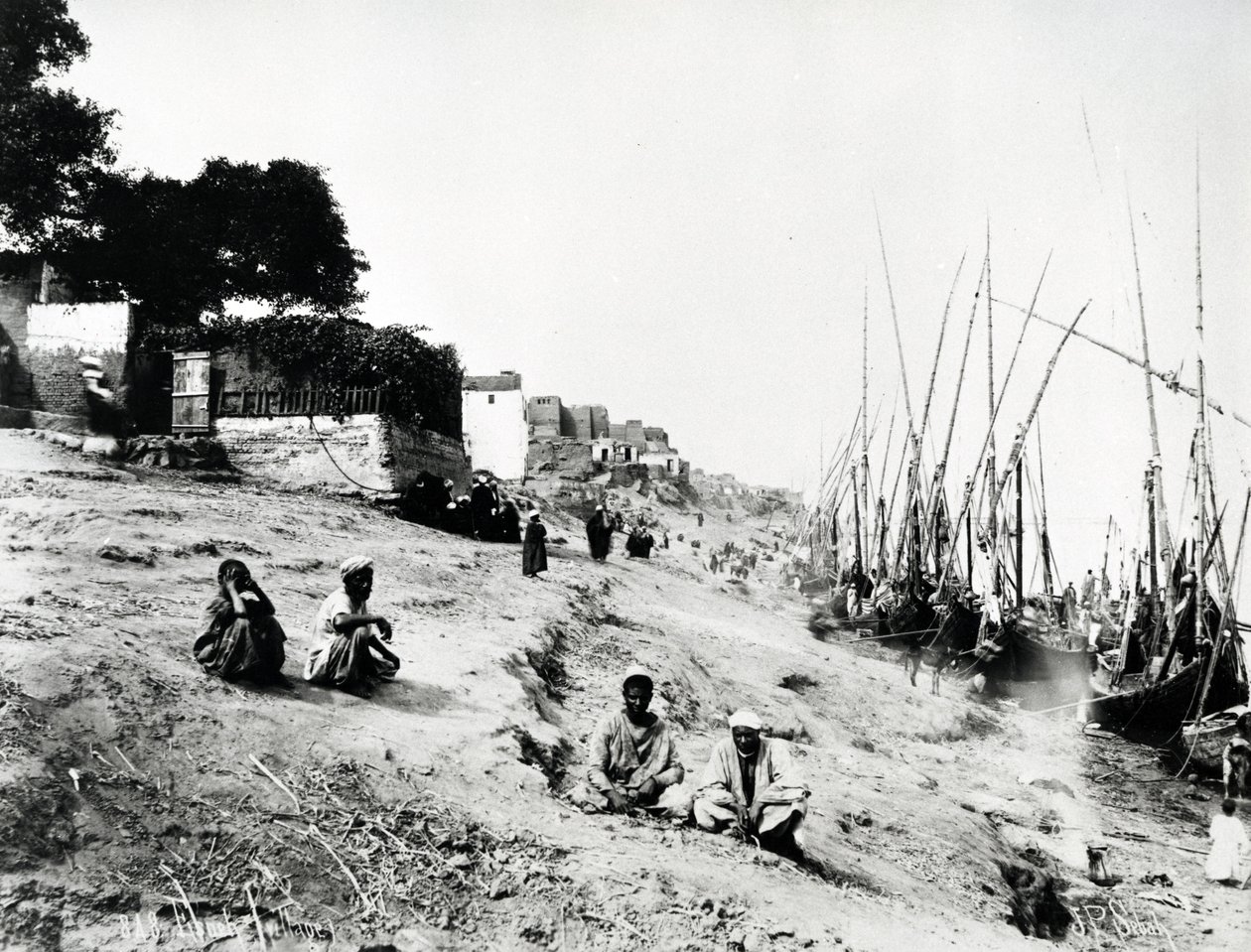 Villaggio sul Nilo, c.1880 da J. Pascal Sebah