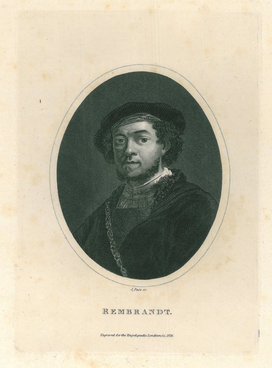 Rembrandt, 1826 da J. Pass