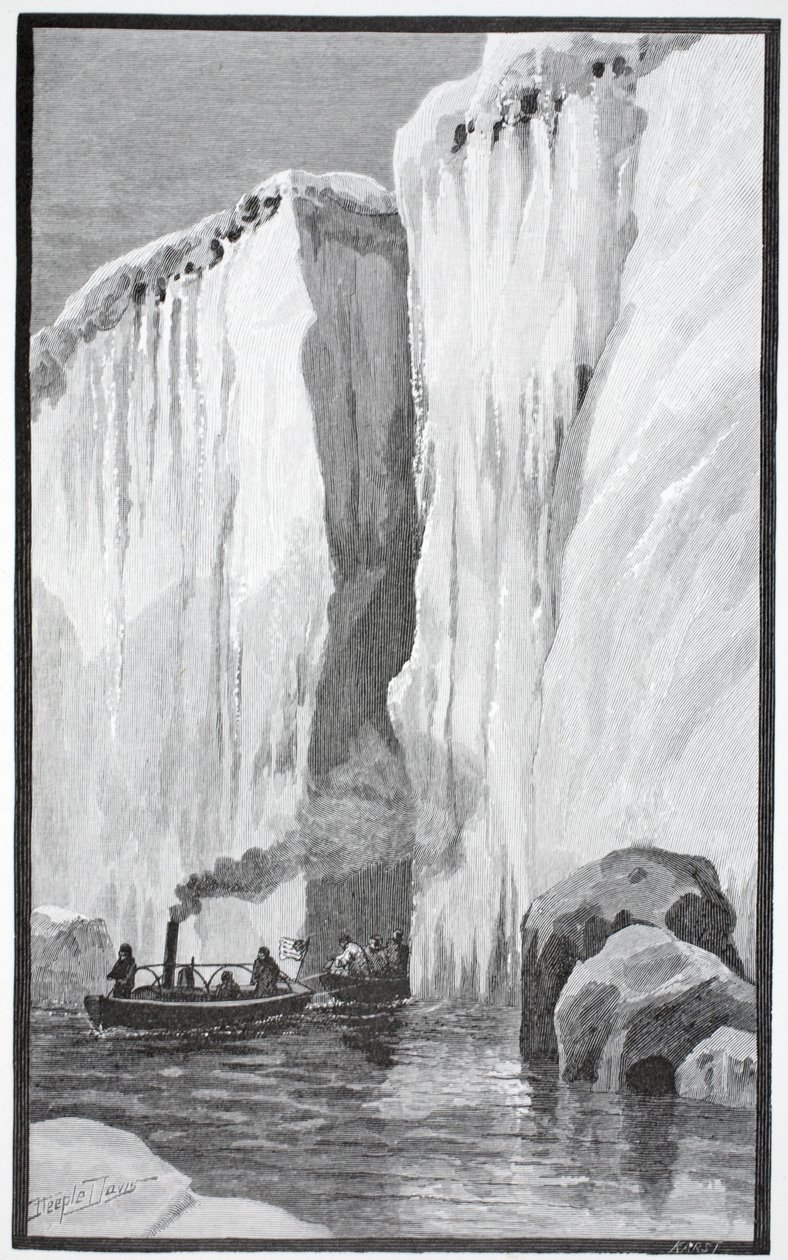 Una meravigliosa guida attraverso un floeberg diviso, pub. Londra 1886 da J. Steeple Davis