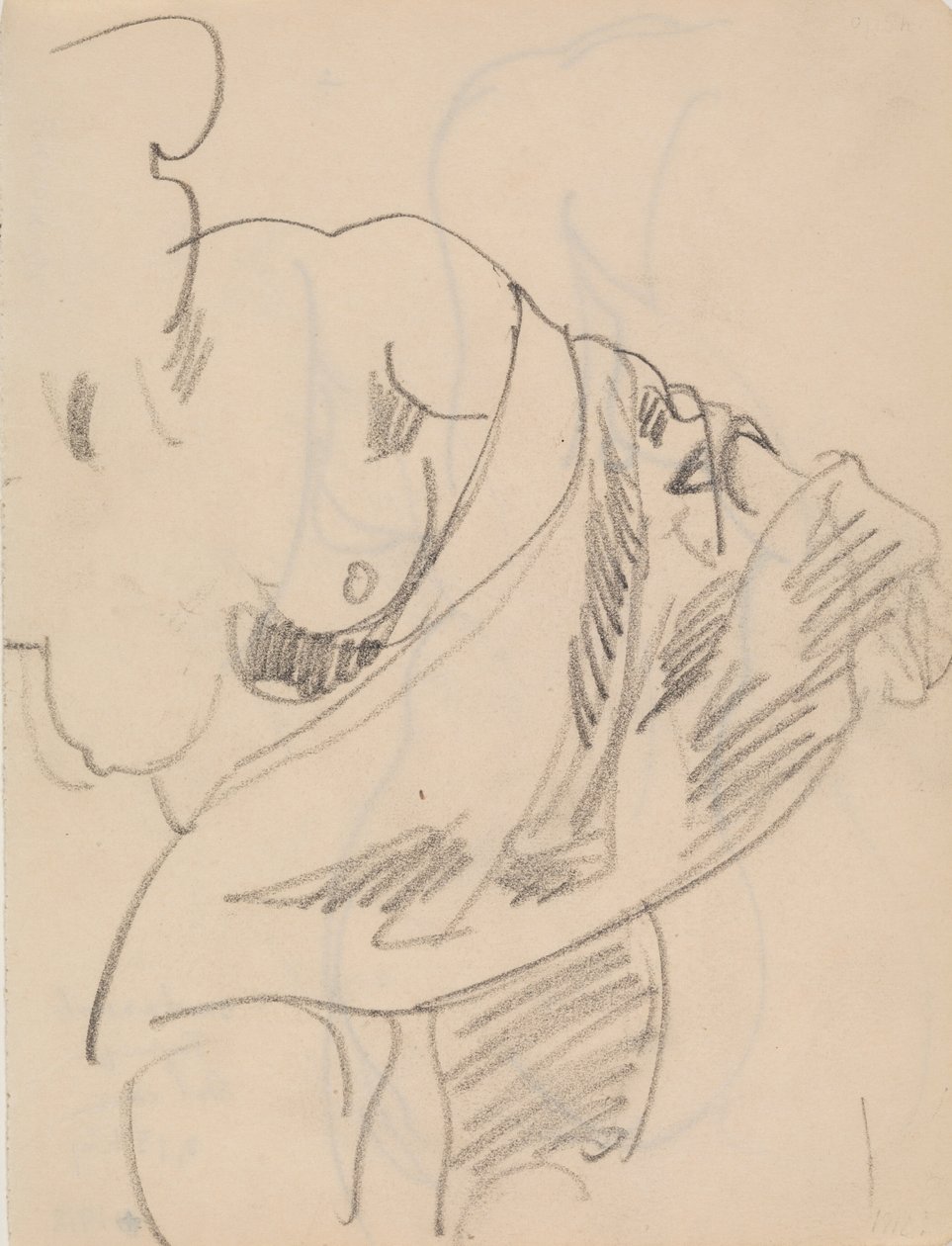 Donna nuda con drappo da J.A. Jerichau