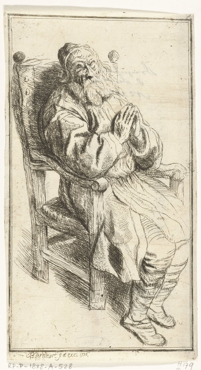 Vecchio seduto in una poltrona da J.B. Bernaert