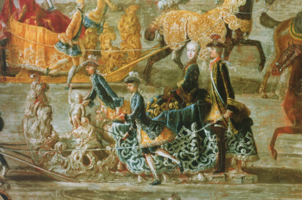 La corsa in slitta imperiale in occasione del matrimonio dell