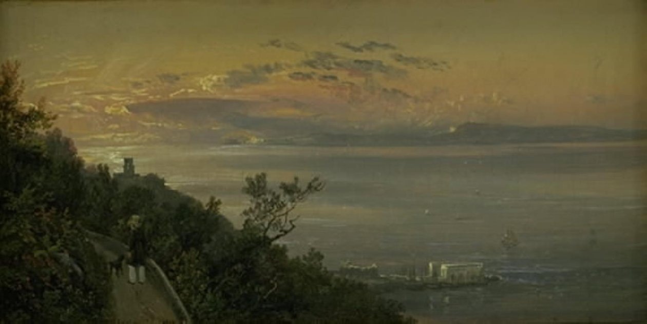 Vista dalle colline sopra Castellamare a Napoli da Johan Christian Dahl