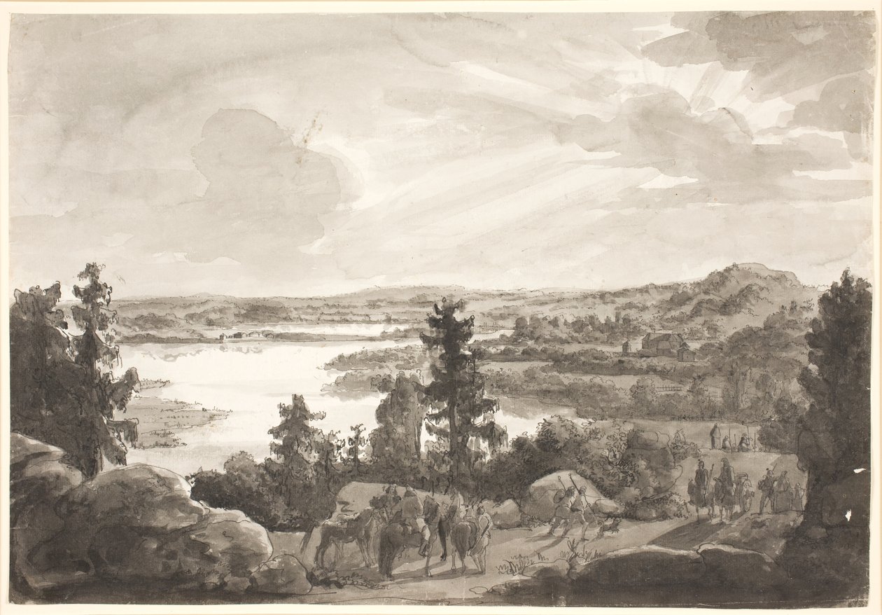 Veduta di un lago, Norvegia da Johan Christian Dahl