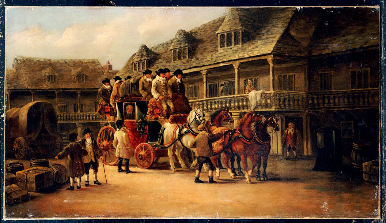 Salire sulla carrozza per Londra, 1879 da J.C. Maggs