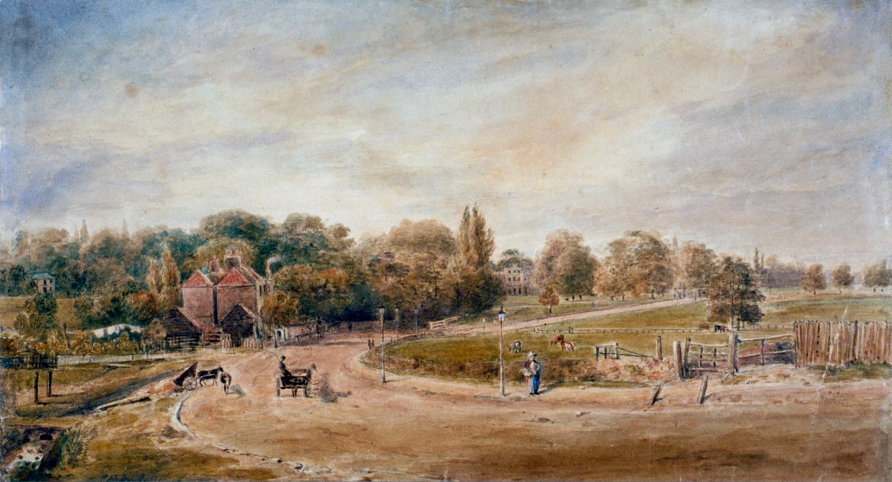 Court Lane e Lordship Lane, Dulwich, Londra, 1860 da JC Mandy