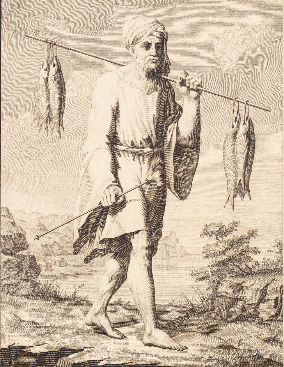 Un pescatore arabo da J.F. Clemens