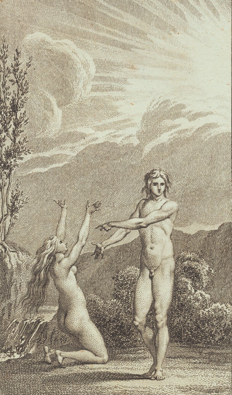 Illustrazione per "Adamo ed Eva" di Ewald. II da J.F. Clemens