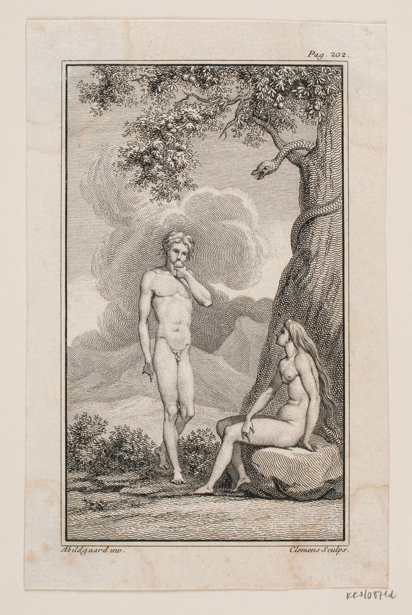 Illustrazione per "Adamo ed Eva" di Johannes Ewald IV da J.F. Clemens