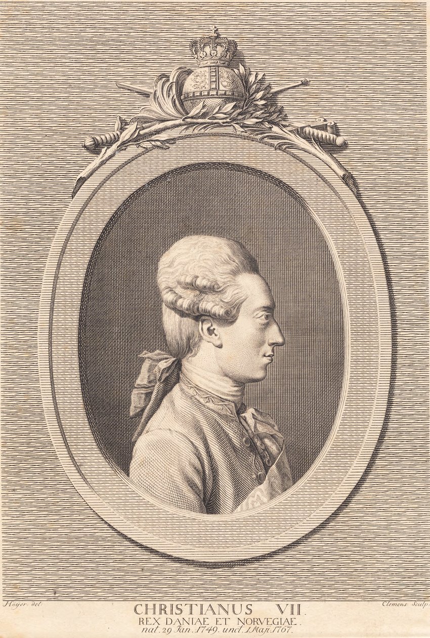 Re Cristiano VII da J.F. Clemens