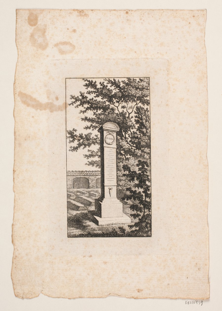 Monumento commemorativo per lo scrittore Hans Vilhelm Riber da J.F. Clemens