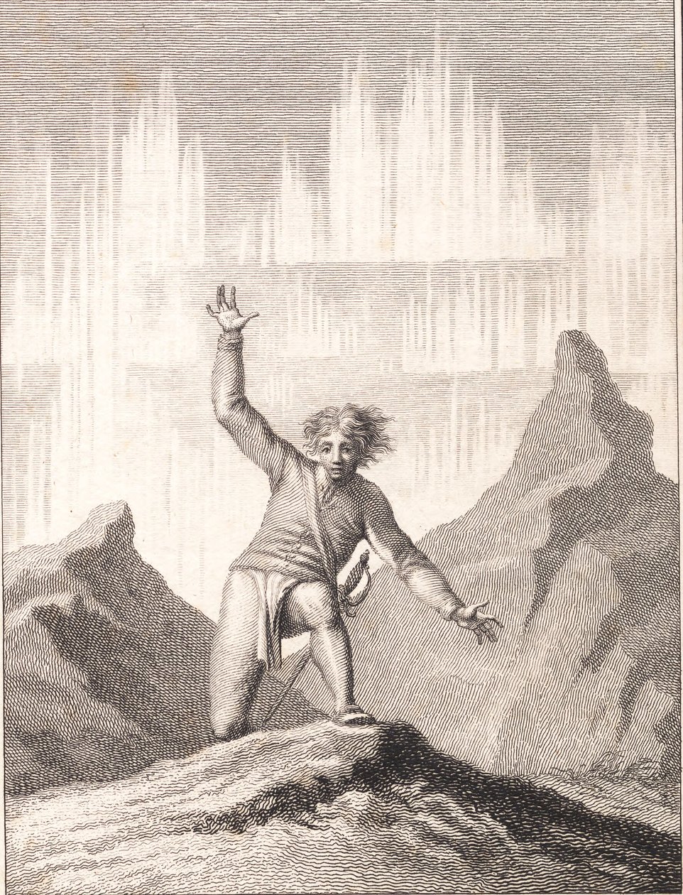 Niels Klim riemerge tra le scogliere norvegesi da J.F. Clemens