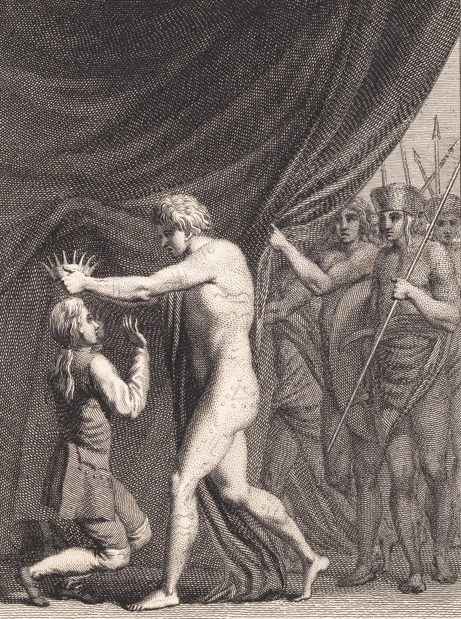 Niels Klim incoronato imperatore dei Qvamitiani da J.F. Clemens
