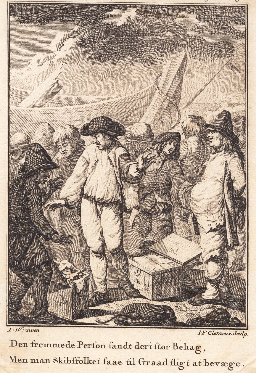 Peder Paars dopo il naufragio ad Anholt da J.F. Clemens