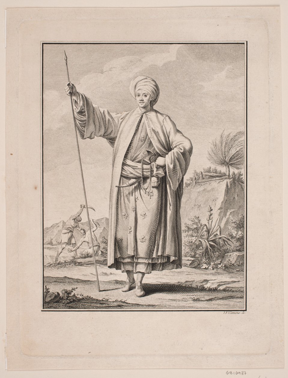 Ritratto di Carsten Niebuhr in abito arabo da J.F. Clemens